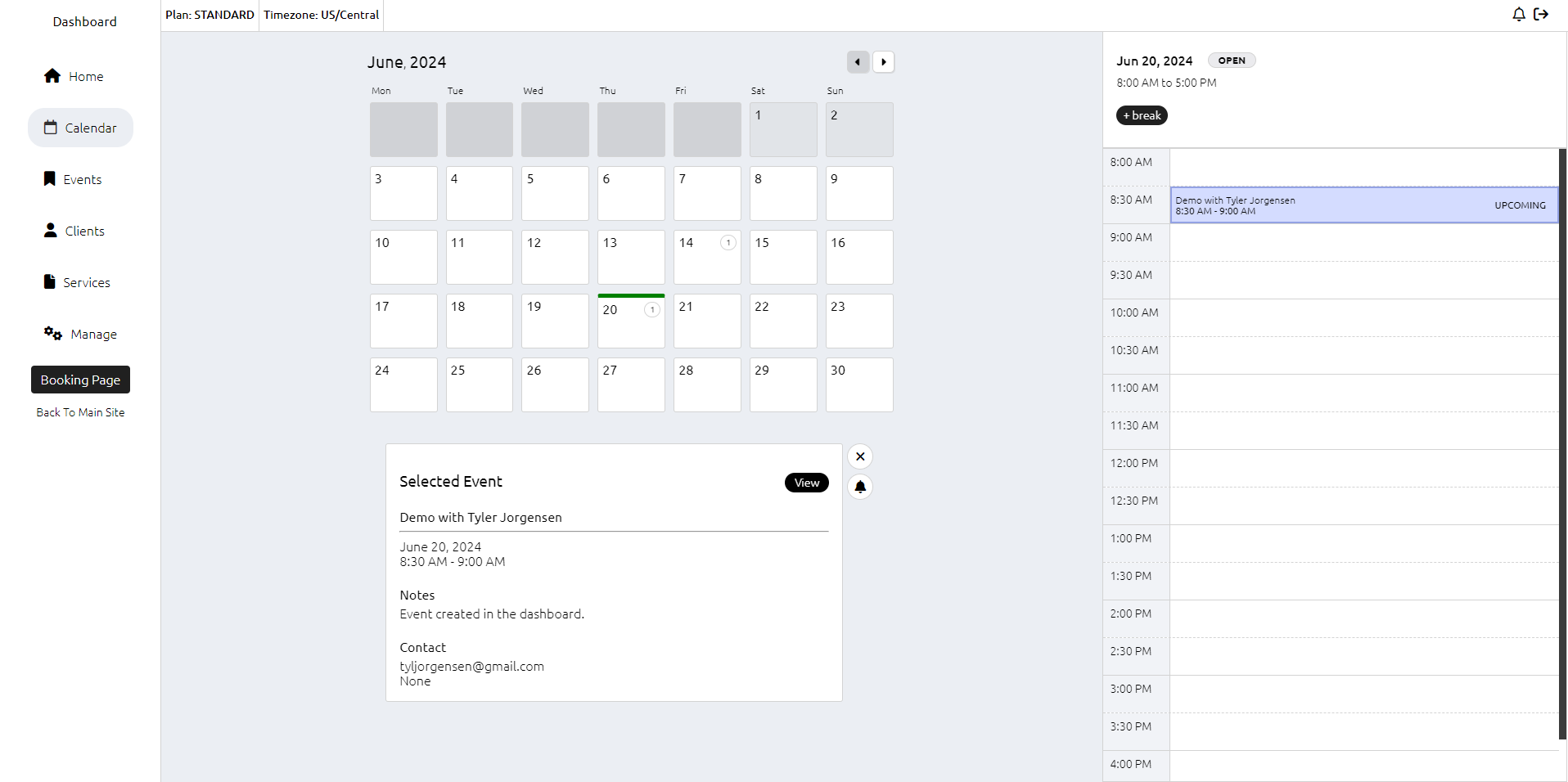 Navigating to your Omnibooking calendar