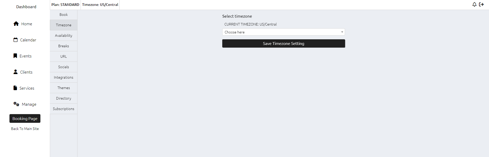 Omnibooking timezone settings