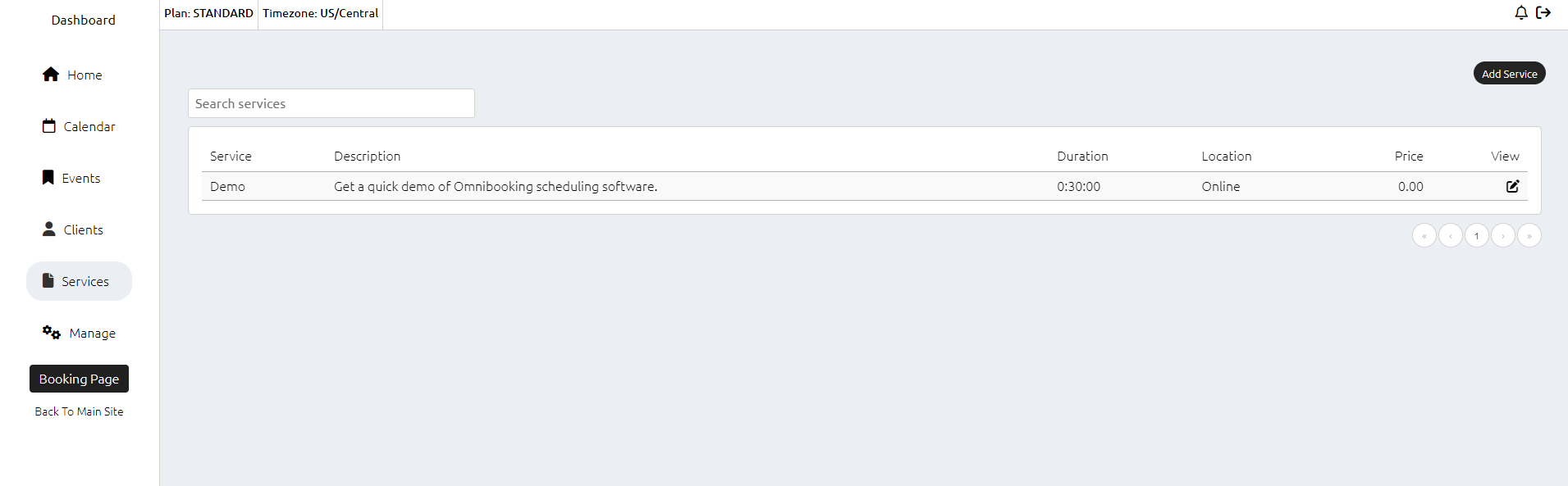 Omnibooking services page