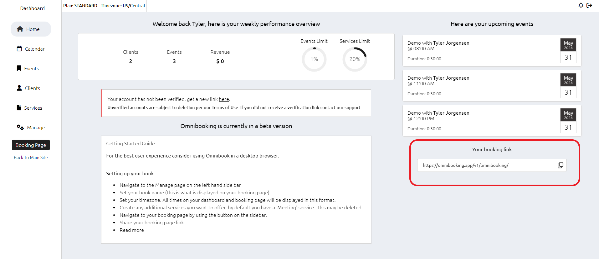 Omnibooking share link copy tool